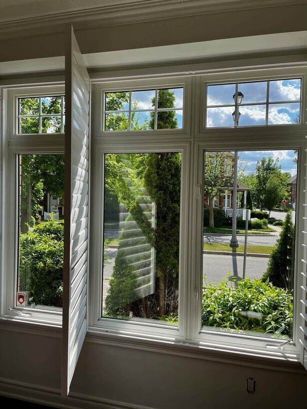 Bright clean bay window interior